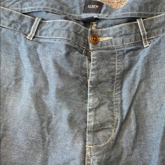 J. Crew Chambray Blue railroad short size 36 - Picture 2 of 4